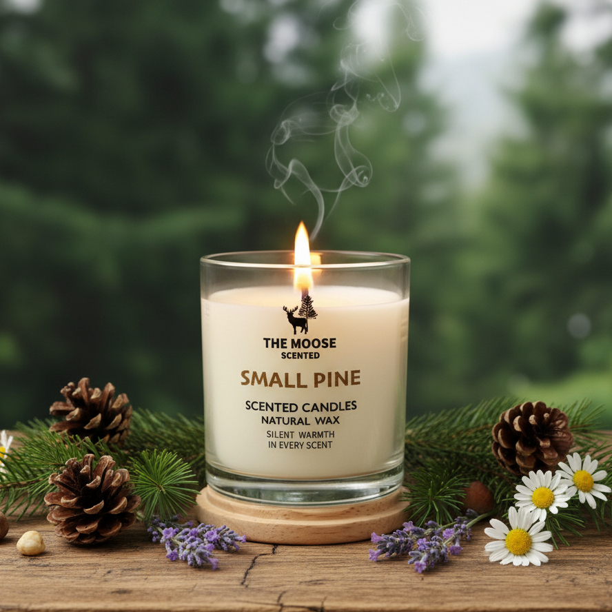 เทียนหอม Soy Wax กลิ่น Small Pine 240g The Moose Scented เทียนหอมไขถั่วเหลือง กลิ่นป่าสน เทียนหอมอโรมา ของขวัญ