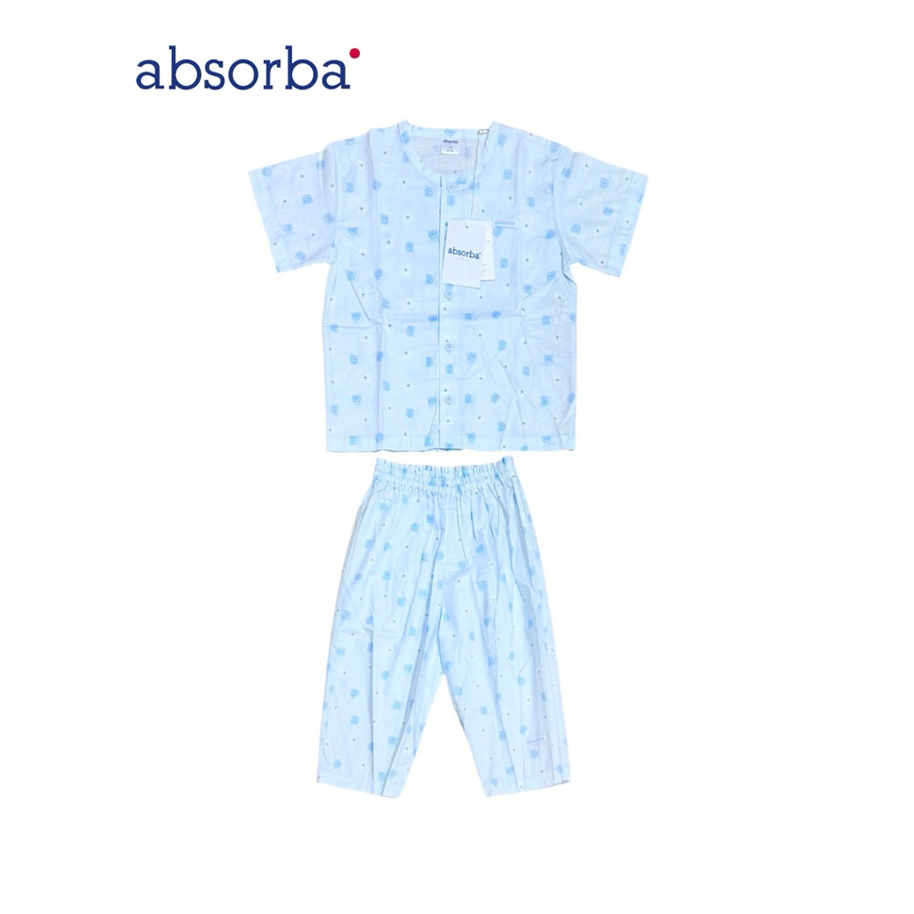 Absorba หลุดQC ตำหนิ สีซีด สีไม่เสมอ แอ๊บซอร์บา ชุดนอนเด็กแขนสั้น ขายาว ผ้าป่าน ผ้าบาง สำหรับเด็กอายุ ขนาด 1ปี,2ปี,3ปี