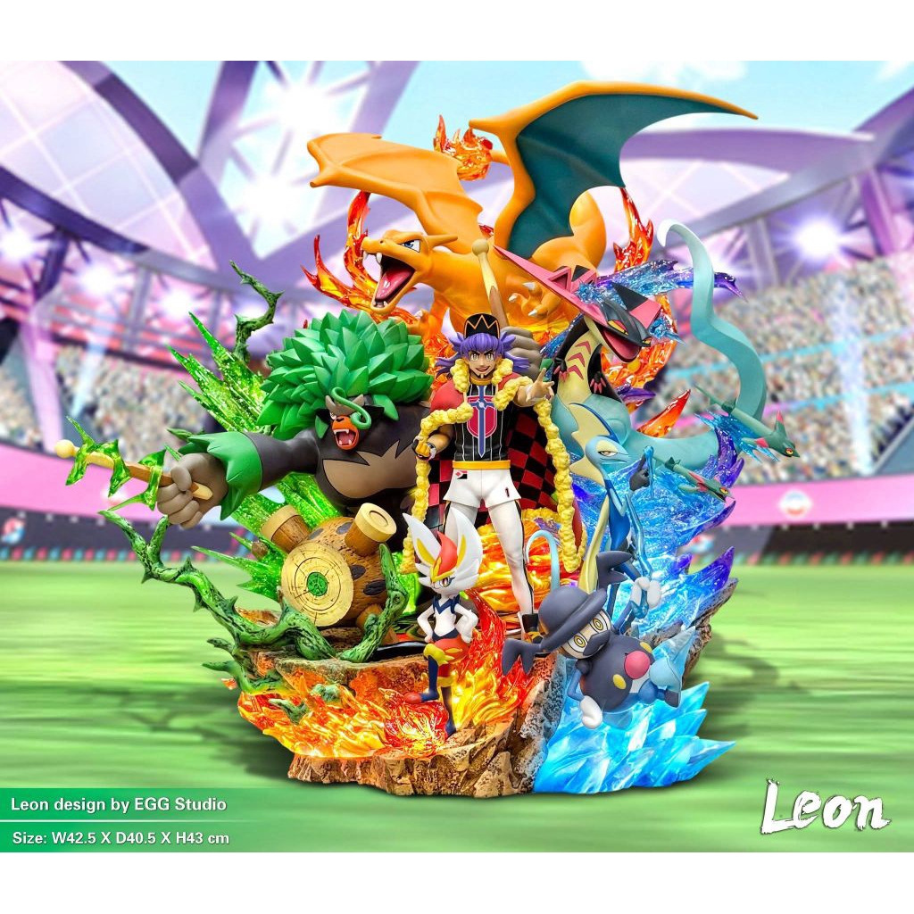 Egg studio - " Pokémon Leon The Champion Of Galar Region " Resin Statue ( Genuine Authentic Limited 
