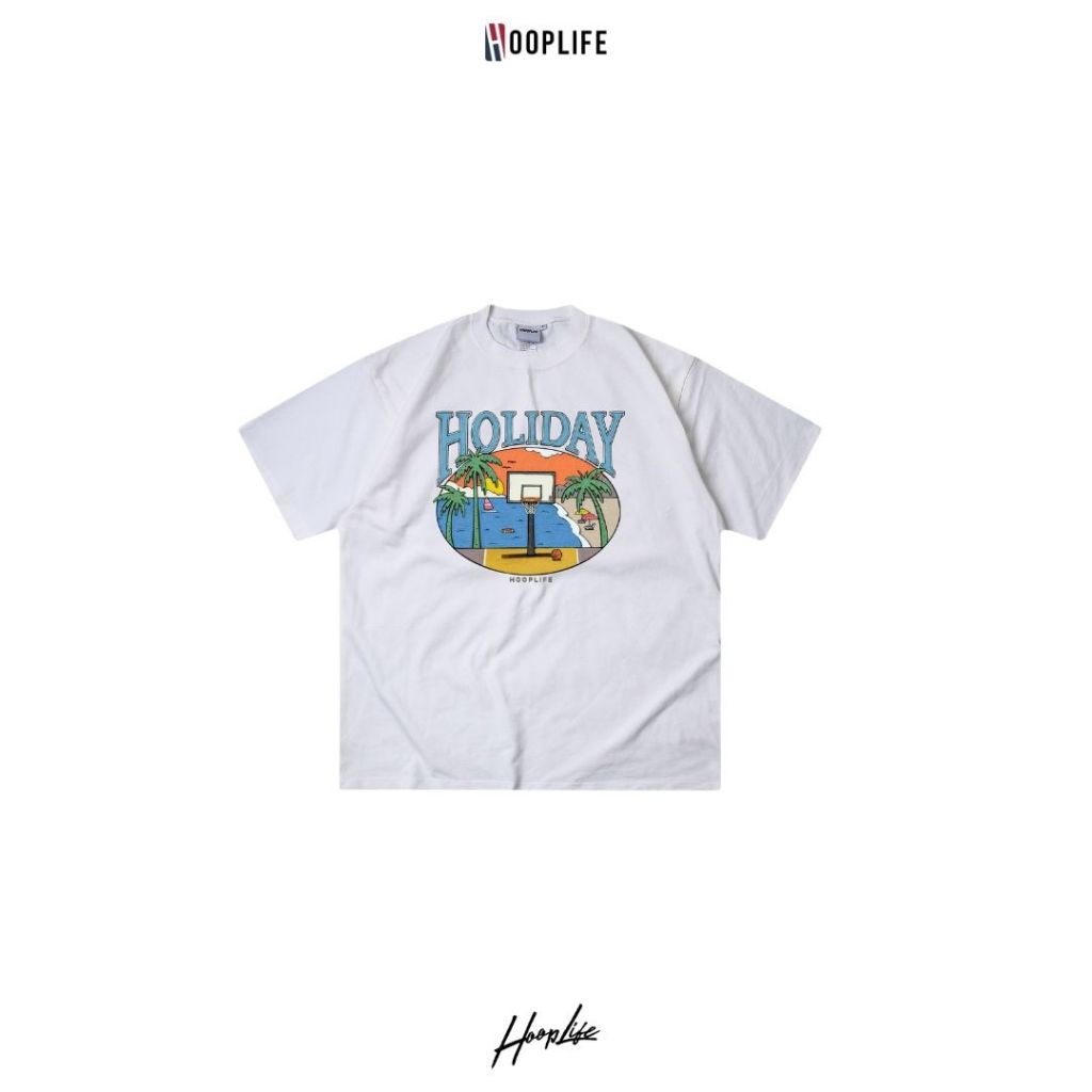 เสื้อยืด เสื้อยืดแฟชั่น เสือยืดแนวสตรีท เสื้อยืดบาส  HoopLife Holiday Vibe Oversized Tee
