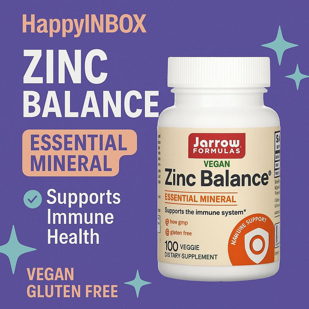 Jarrow Formulas Zinc Balance 100 Veggie Capsules – Essential Mineral Immune Support