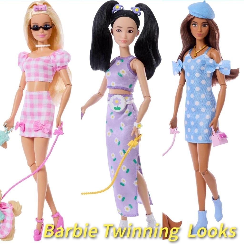 Barbie Twinning Looks doll สินค้าพร้อมส่งครับ 🩷💜💙