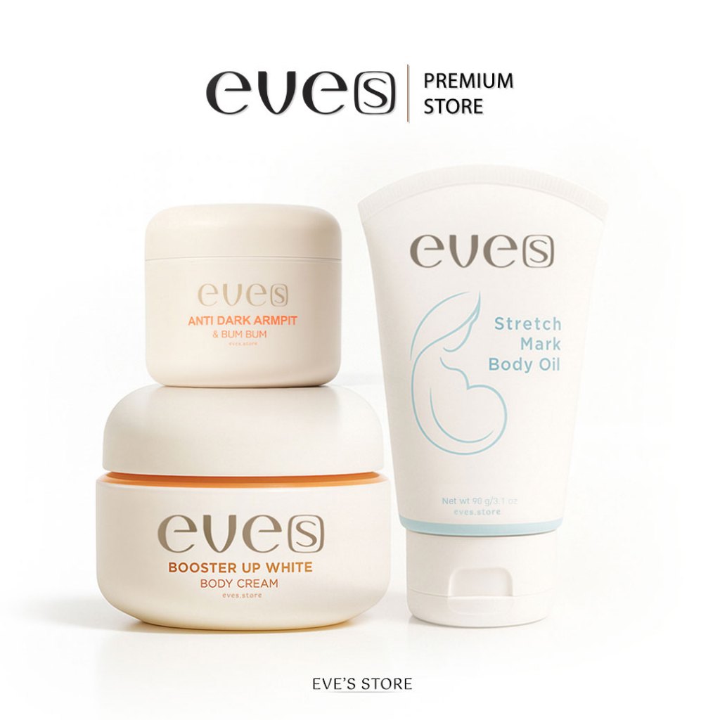 EVES อีฟส์ เซตผิวกาย บำรุงขั้นสุด กระจ่างใส อีฟส์  รักแร้ บูสเตอร์ส้ม อีฟส์ออยล์ ผิวดำ แห้ง ชุ่มชื่น รักแร้ดำ