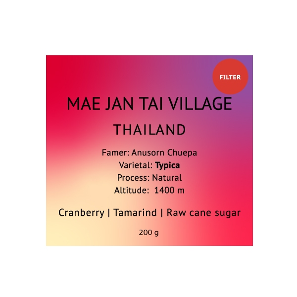 Anusorn Chuepa - Mae Jun Tai Village - Natural process - Typica varietal, 200g