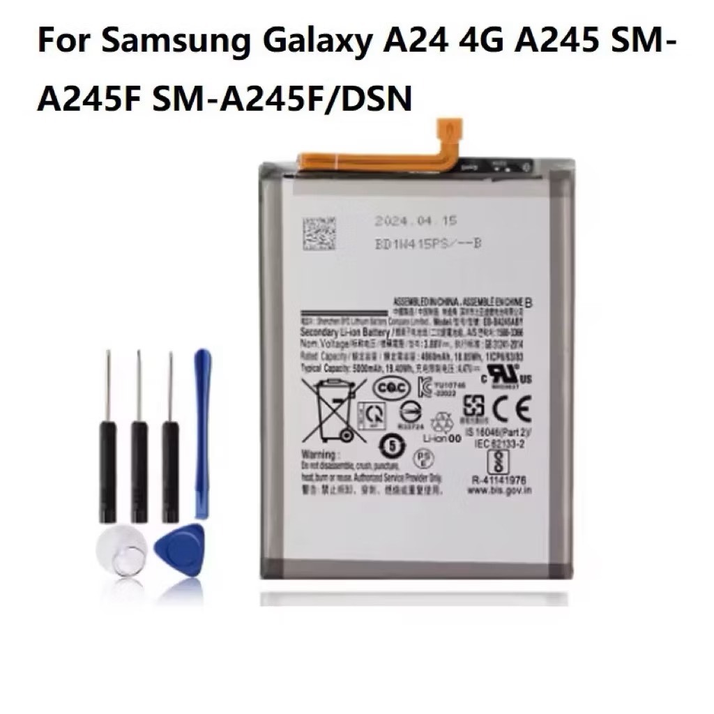 EB-BA245ABYแบตเตอรี่ 5000mAh สําหรับ Samsung Galaxy A24 4G A245 SM-A245F SM-A245F/DSSM-A245F/DSN SM-