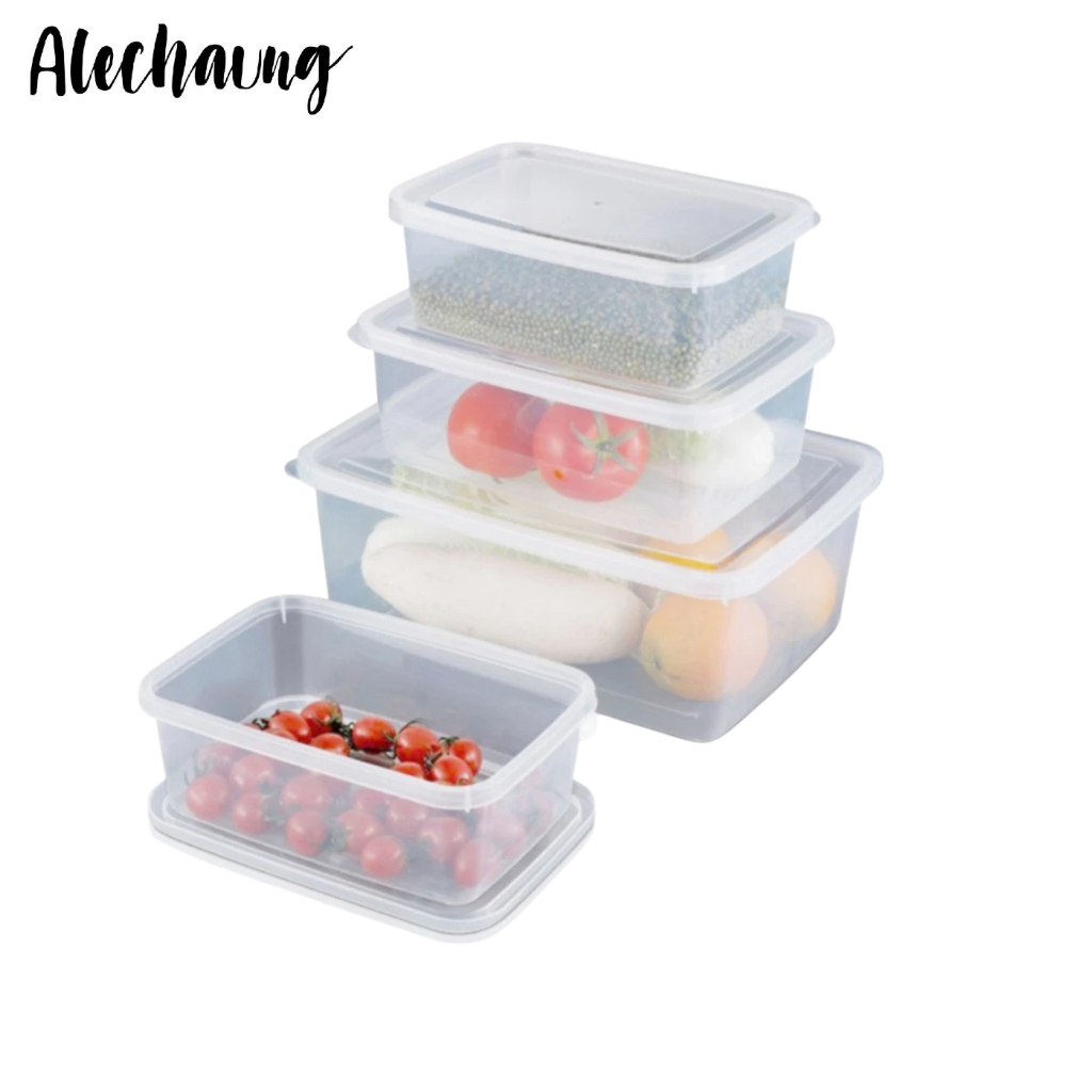 กล่องอาหาร กล่องถนอมอาหารสูญญากาศ Food box ใส่ผลไม้  2 แบบ มีความยืดหยุ่น เก็บเข้าไมโครเวฟได้ Alechaung coffee