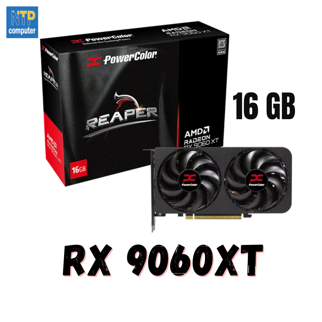 การ์ดจอ POWER COLOR VGA RX 9060XT REAPER FIGHTER 16GB GDDR6 ของใหม่