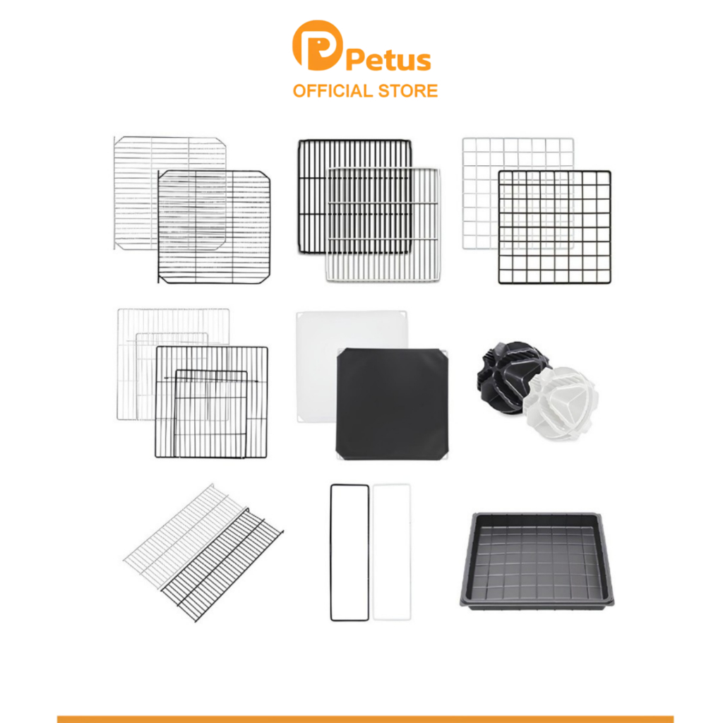 Petus ชิ้นส่วนประกอบคอก DIY คอกประกอบสัตว์เลี้ยง อุปกรณ์เสริมสำหรับ คอกสัตว์เลี้ยง DIY หลากหลายรูปแบ