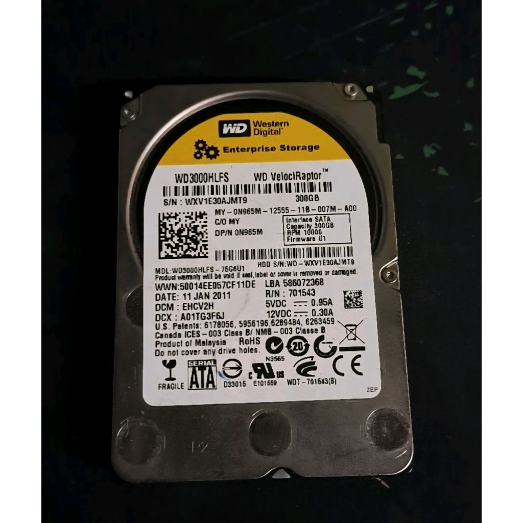 HHD WD 300GB มือสอง  ใช้งานปกติ