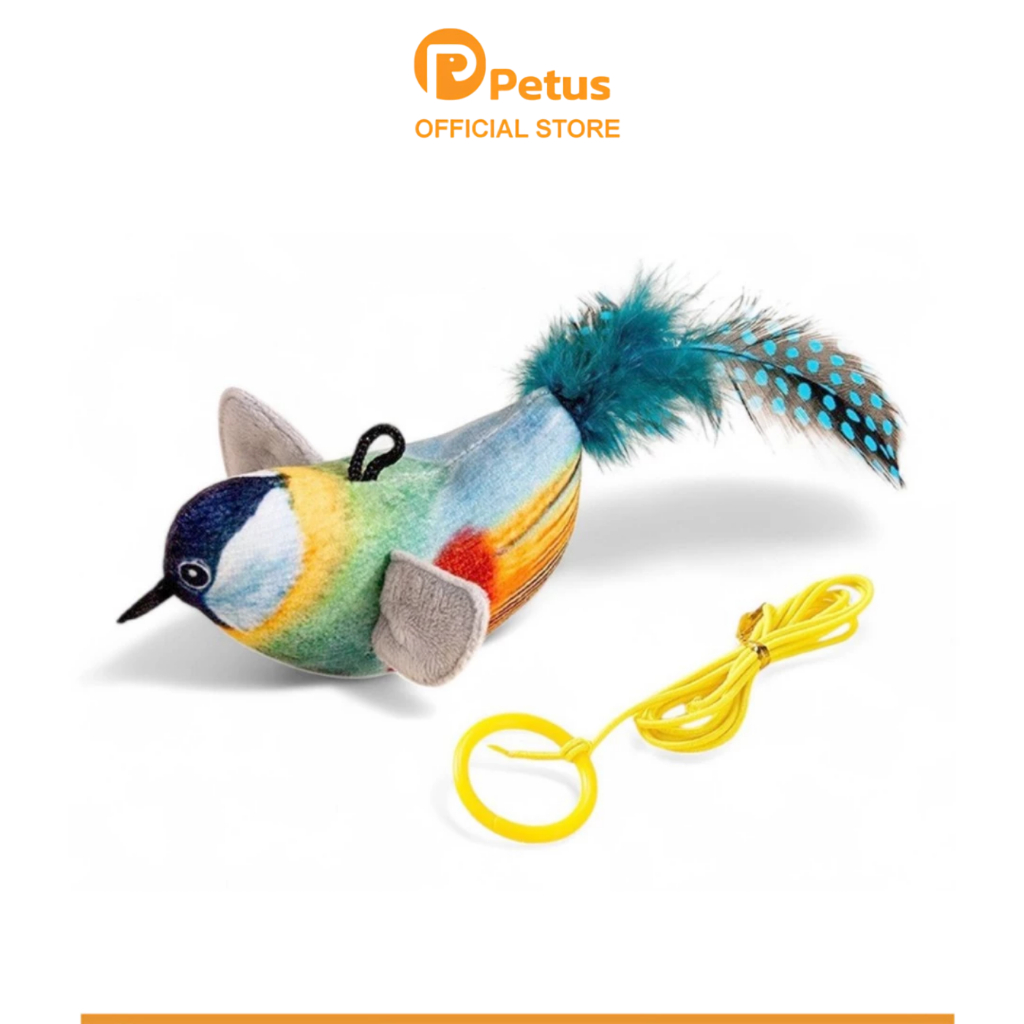 Petus ของเล่นสัตว์เลี้ยงนกของเล่นแมว cat toy สำหรับสัตว์ทุกวัย มีเสียง ระบบเซ็นเซอร์ ช่วยให้สัตว์เลี้ยงผ่อนคลาย
