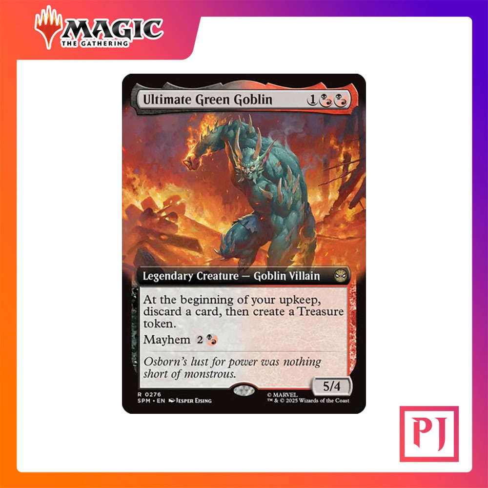 [MTG] Ultimate Green Goblin (Extended Art) [SPM] [MULTI] [RARE] [NORMAL] [ENG] (การ์ดเมจิค / Magic the Gathering)
