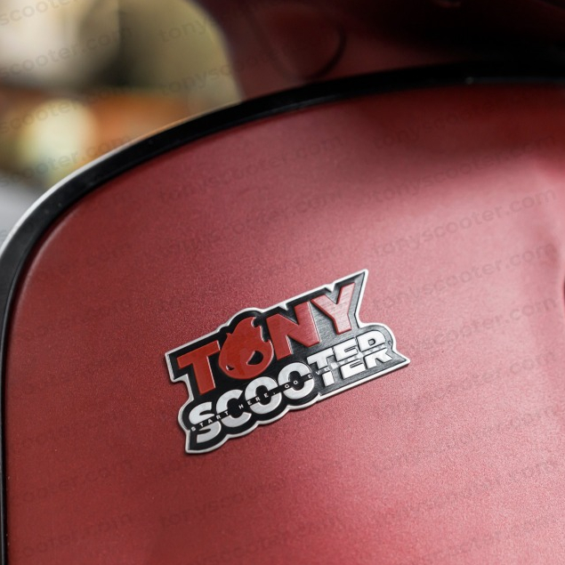 Tony Scooter สติ๊กเกอร์เพลทโลโก้ สติ๊กเกอร์ตกแต่งรถ Vespa