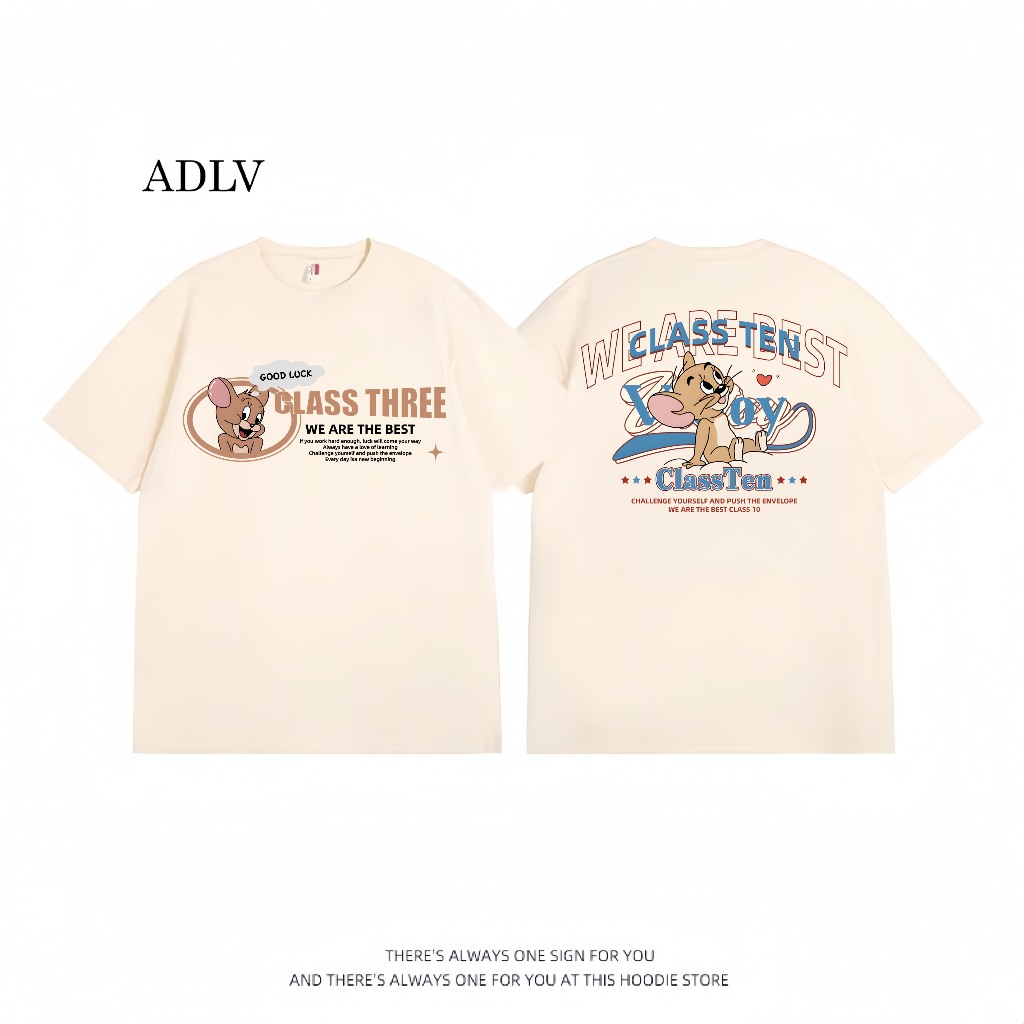 AD8899 เสื้อยืดสาวน้อย ลายการ์ตูนน่ารัก สไตล์มินิมอล ใส่สบาย เกลี้ยงเกลา ส่งด่วน24ชม.