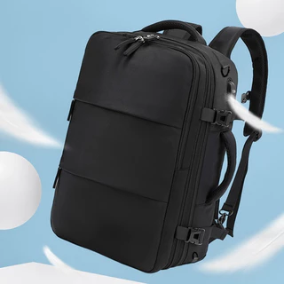 🎒กระเป๋าเป้เดินทางเรียบง่าย กระเป๋าสะพายหลังสำหรับผู้ชายและผู้หญิงแบบเบา ความจุใหญ่ หลายฟังก์ชั่น