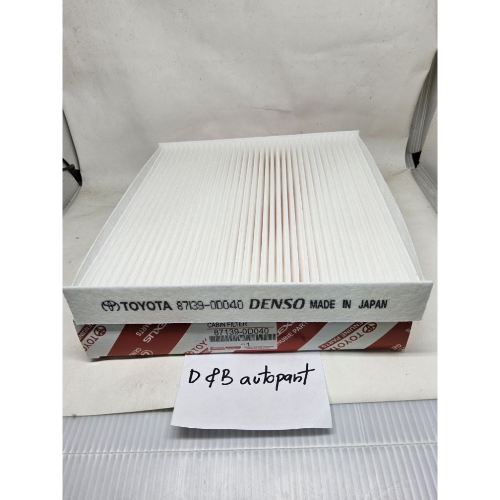 แผ่นกรองแอร์ TOYOTA 87139-0D040 CABIN FILTER | D&B autopart