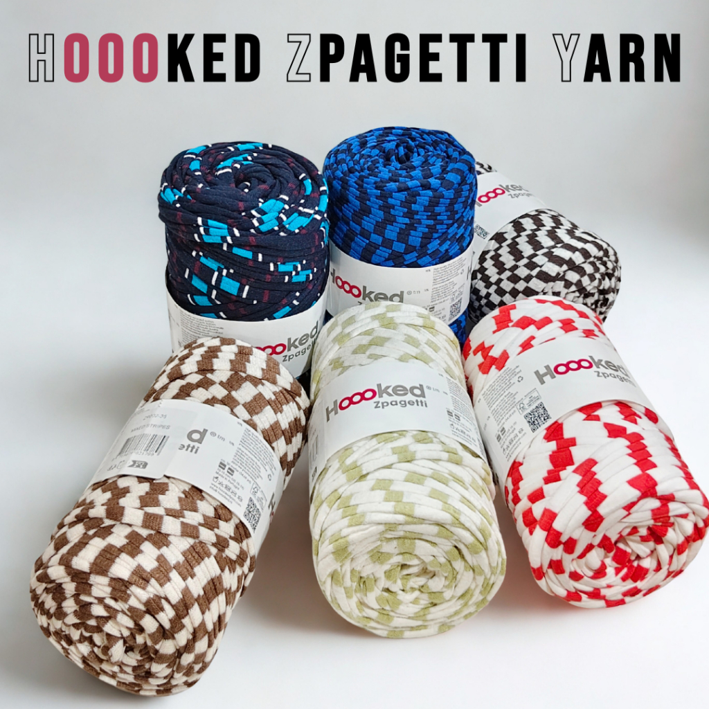 Hoooked Zpagetti T-shirt Yarn ไหมผ้ายืดสีเหลือบ 350g