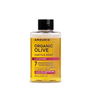 AMOURIQ Organic Olive Castile Soap อมอริค คาสทีลโซพ สบู่เหลวแท้ น้ำมันมะกอกออร์แกนิก ผิวชุ่มชื้น ลดผิวแห้ง