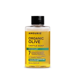AMOURIQ Organic Olive Castile Soap อมอริค คาสทีลโซพ สบู่เหลวแท้ น้ำมันมะกอกออร์แกนิก ผิวชุ่มชื้น ลดผิวแห้ง