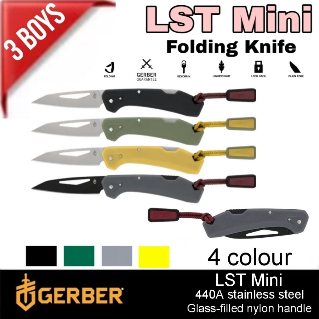 มีด Gerber รุ่น LST Mini Folding Knifeใบมีด 4.8 cm. Stonewashed 440A Lock  back น้ำหนักเบา ของแท้ 10