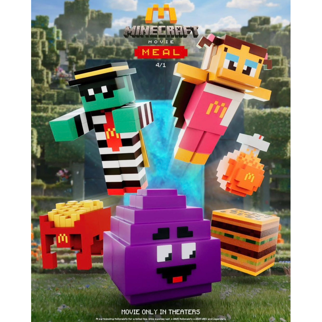 มีของไทยพร้อมส่ง แมคไทยแท้100% A Minecraft Movie Happy meal แฮปปี้มีล แมคโดนัลด์ McDonald’s