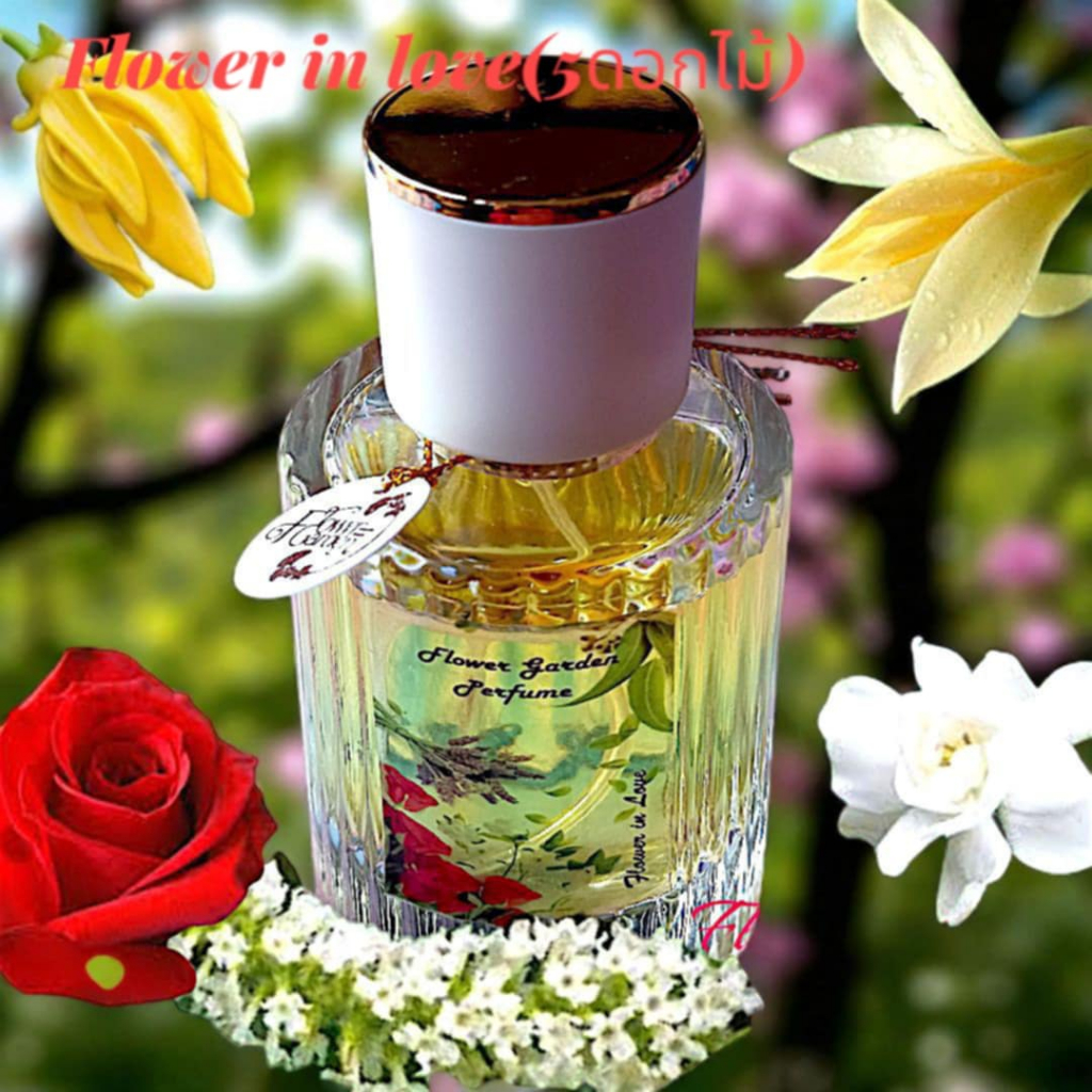 น้ำหอมกลิ่นดอกไม้ไทย กลิ่นรวมดอกไม้ 5ชนิด ติดทนนาน 18-20ชม. ขนาด 50Ml