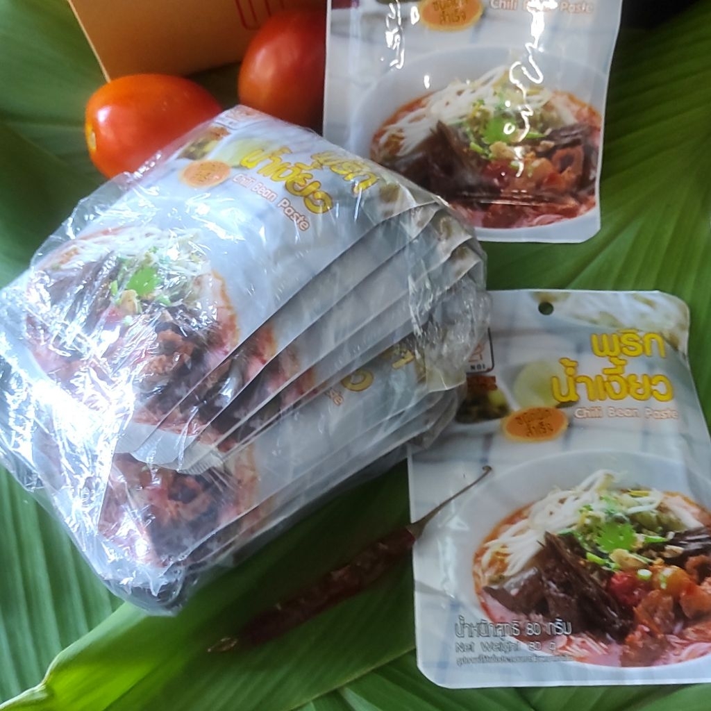 ( แพค 10 ซอง)  พริกน้ำเงี้ยวแม่น้อย แบบผัดสำเร็จ/ขนาดซองละ 80 กรัม/*มีฮาลาล