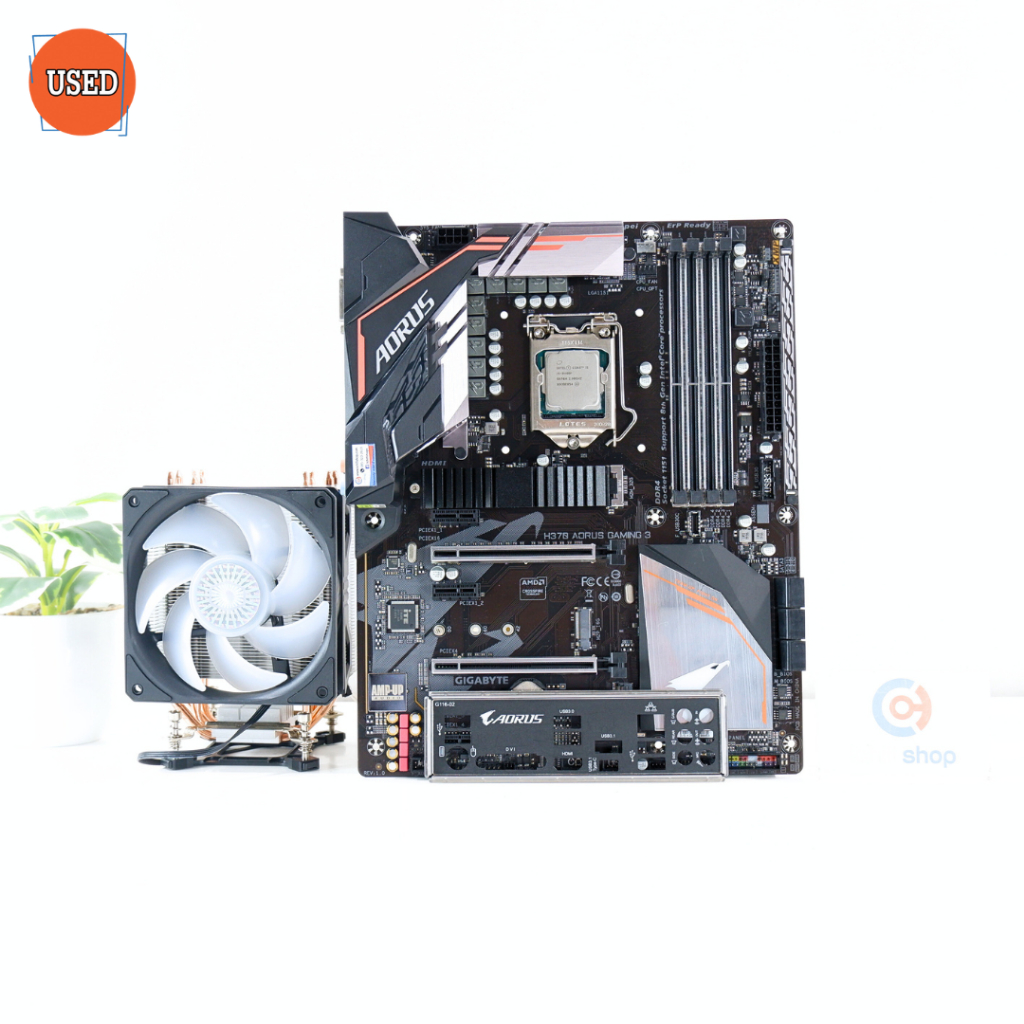 ชุดซีพียูพร้อมเมนบอร์ด CPU: INTEL CORE I5-9400F + MB: GIGABYTE H370 AORUS GAMING 3 P16551