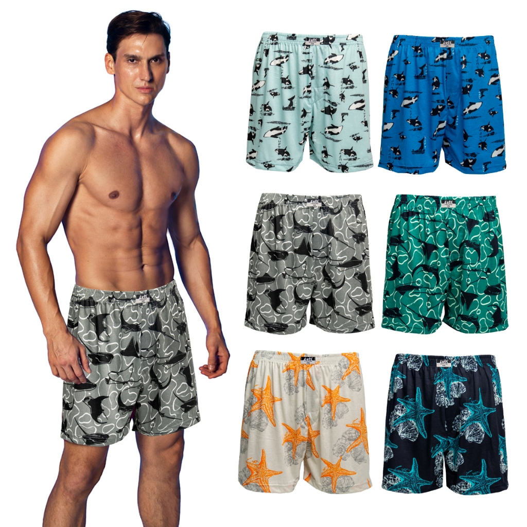 LUFT KNITTED BOXER กางเกงบ๊อกเซอร์ลายพิมพ์ รุ่น L4078 บรรจุ 1 ตัว/แพ็ค (มีให้เลือก 6 ลาย)