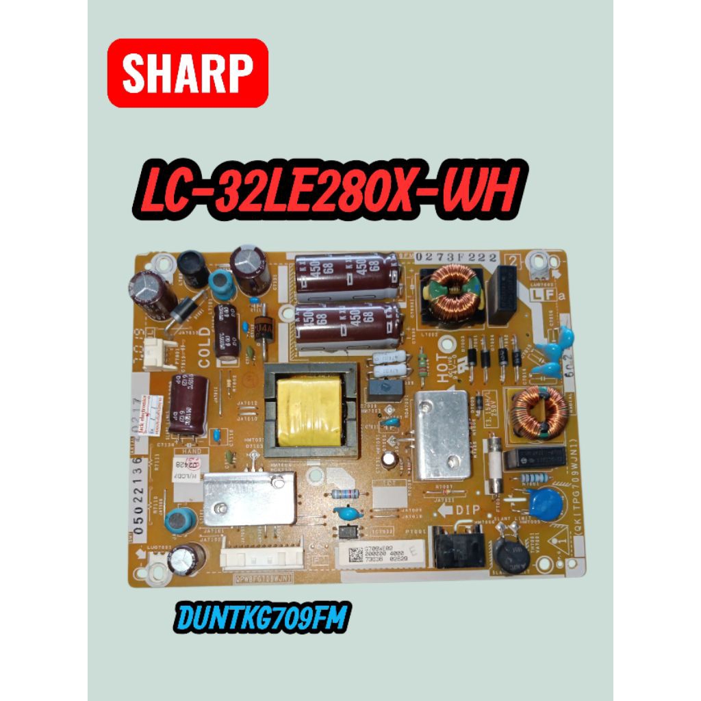 บอร์ดเพาเวอร์ซัพพลายทีวี sharp 32 นิ้วรุ่นLC-32LE280X