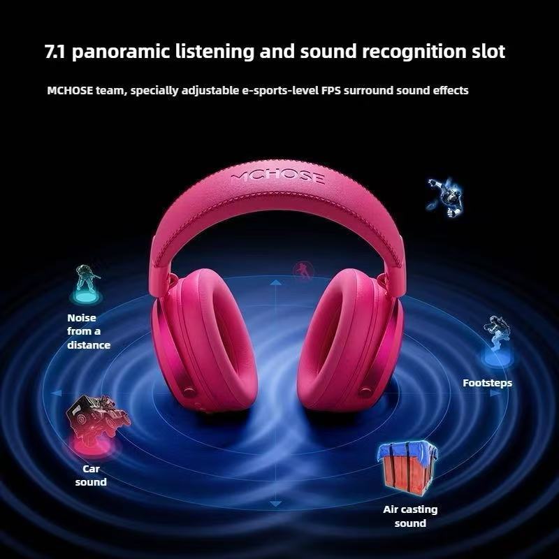 หูฟังMCHOSE X9 Wireless Headphone Game Headset Bluetooth 2.4G E-sports Headset Desktop Computer Thre