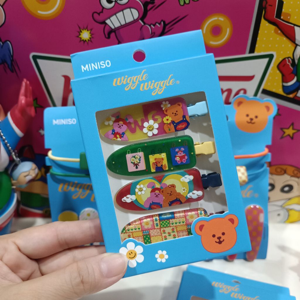 📍พร้อมส่ง📍ชุดกิ๊บติดผมน่ารักๆ wiggle wiggle x MINISO (#WM3)