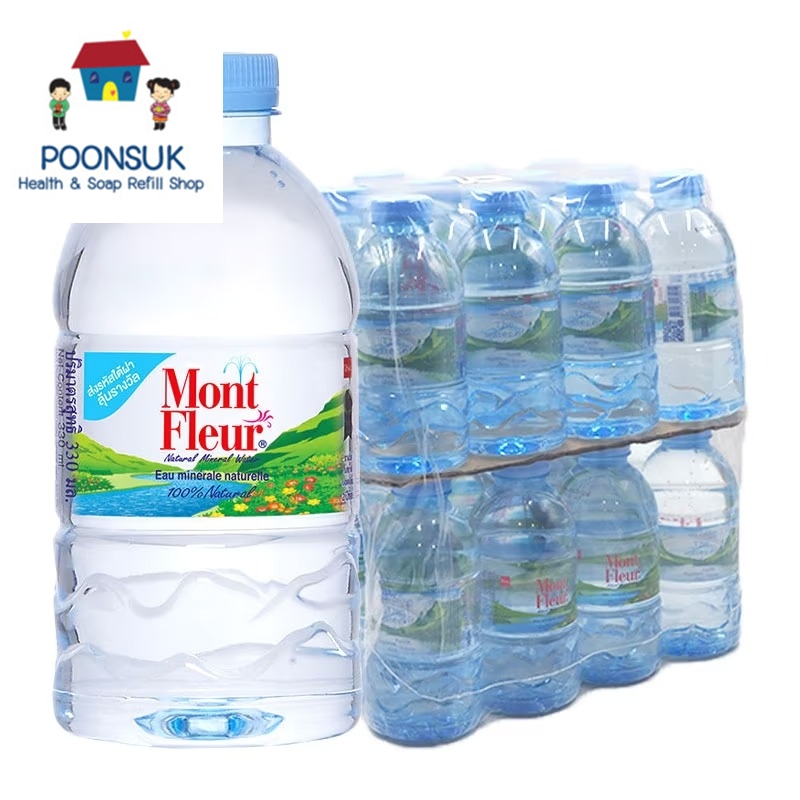 mont fleur มองต์เฟลอ น้ำแร่ น้ำแร่ธรรมชาติ 330 มล. x 24