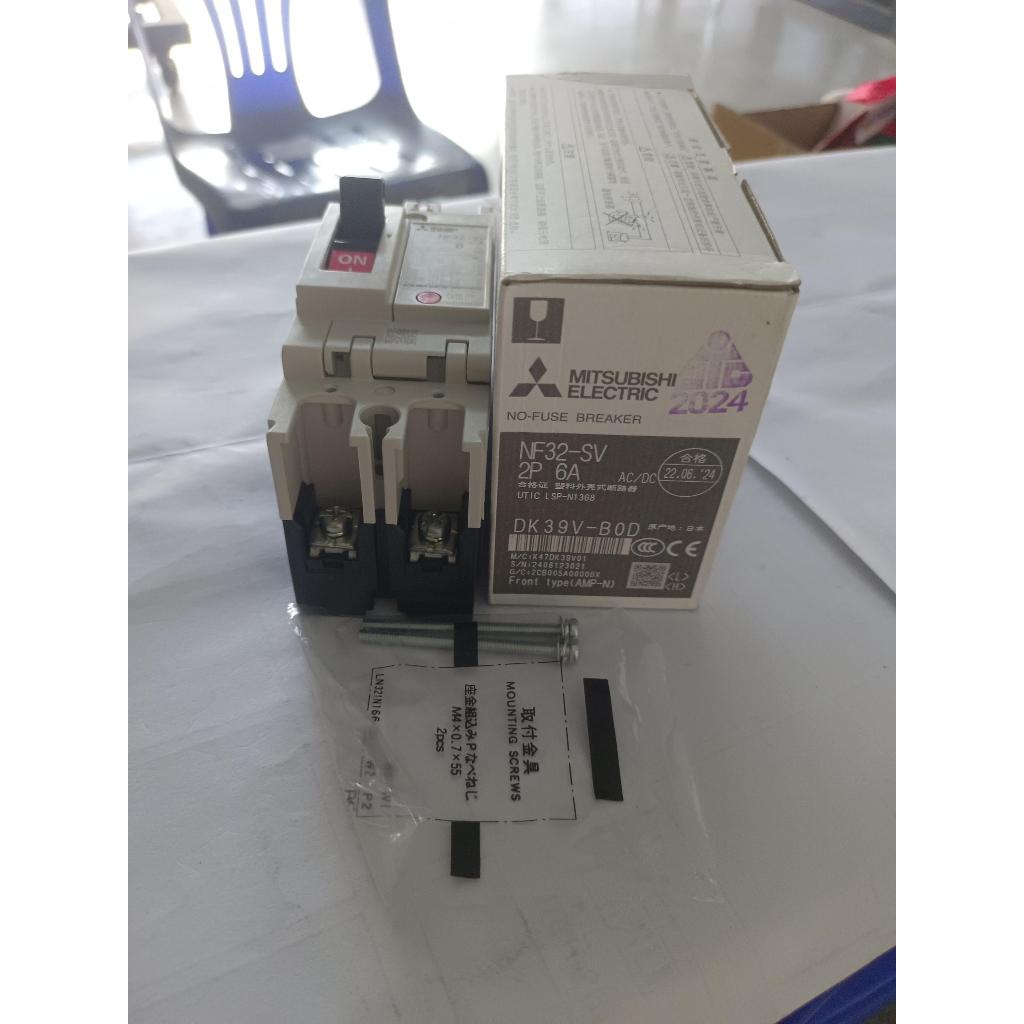 NF32-SV-2P-6A(MITSUBISHI) Breaker 2P 6A (เบรกเกอร์ 2 ขั้ว 6 แอมป์) สินค้าคงเหลือ/ชิ้น = 3 (PK-C174)