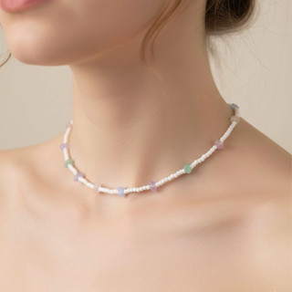 สร้อยคอลูกปัดแต่งหิน ใส่ไปทะเล ใส่ไปเที่ยวคาเฟ่ ใส่ไปถ่ายรูป…