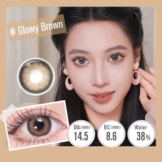 Magister & Realcon คอนแทคเลนส์ Glowy Series แว่นตาสายตาสั้น คอนแทกขยายรูม่านตา Glowy Brown Lens 14.50MM