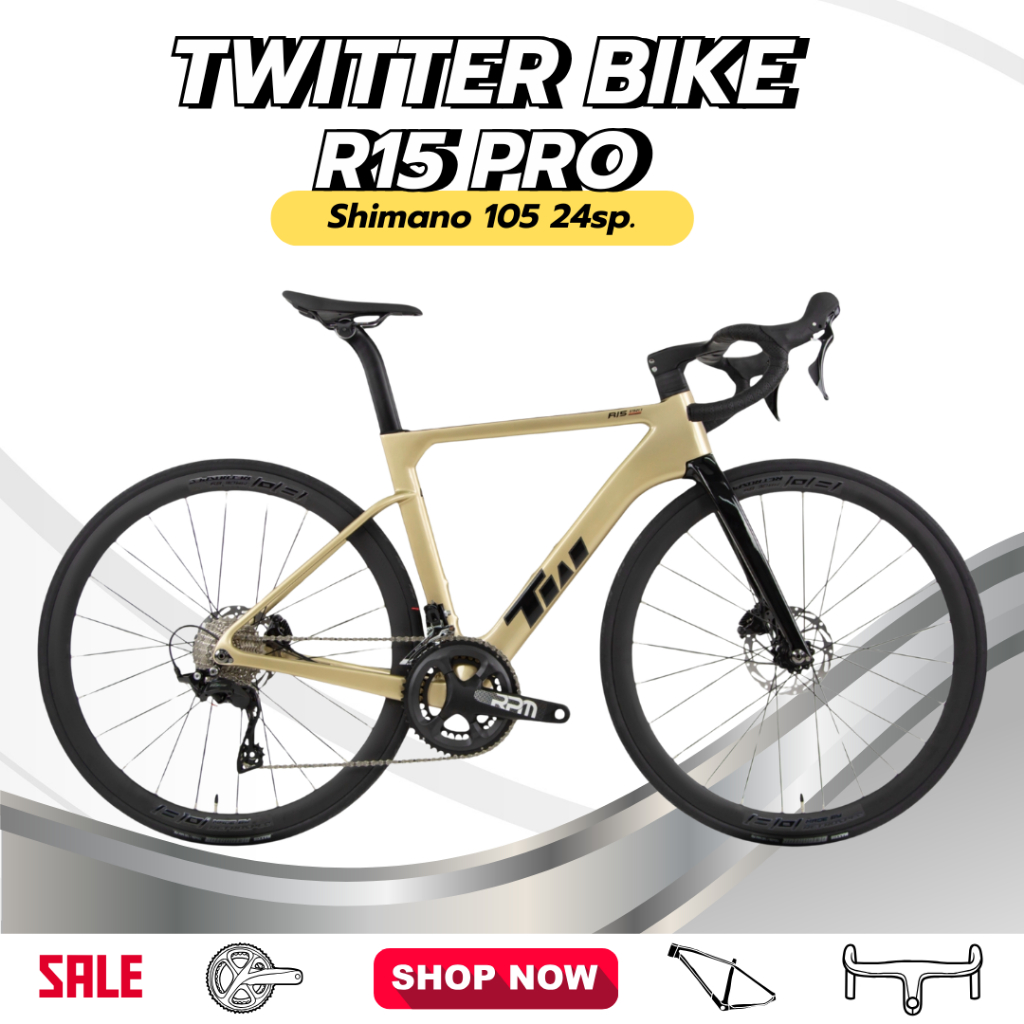 จักรยานเสือหมอบ TWITTER R15 PRO 105 24SP. NEW2025