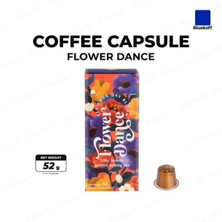 BLUEKOFF กาแฟแคปซูลเบลนด์ Flower Dance Coffee Capsule อราบิก้า 100 % (1กล่อง มี 10 แคปซูล)