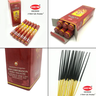 ธูปหอม HEM เกรดพรีเมี่ยมจากอินเดีย รวมกลิ่นไม้มงคลดีที่สุดจากอินเดีย กล่องใหญ่ Incense Sticks Home Frangrance Aroma Yoga