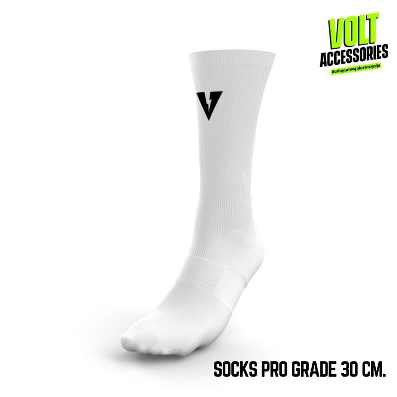 VOLT ถุงเท้ากีฬา ออกกำลังกาย สีขาว TORQUE 001 ESSENTIAL WHITE SOCKS TQ-0222