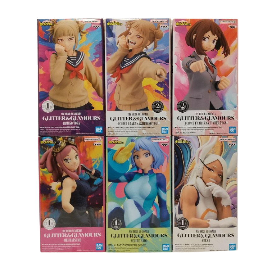 Banpresto My Hero Academia GLITTER & GLAMOURS OCHACO HIMIKO TOGA MIRKO MEI HATSUME NEJIRE Figure