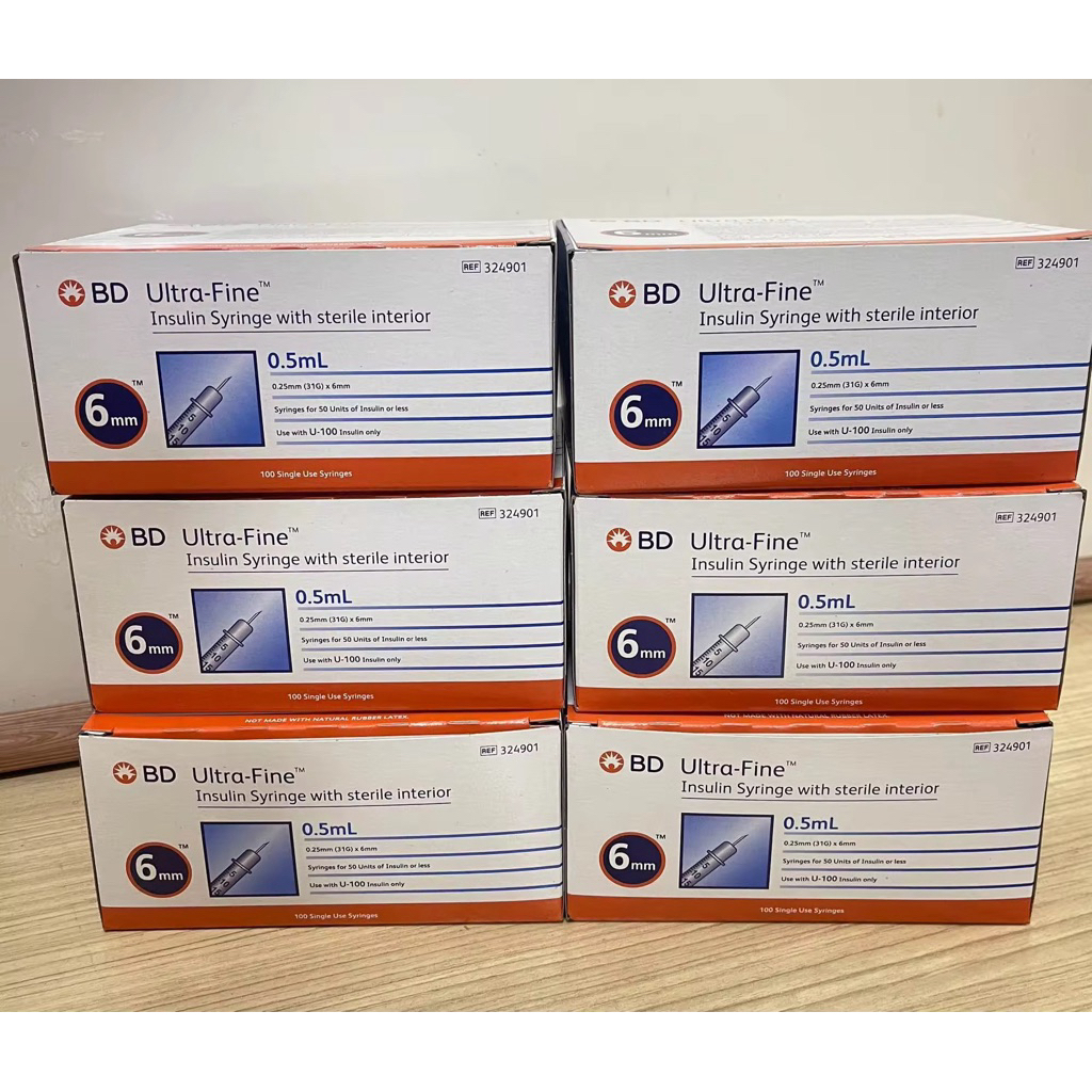 ไซริงค์ Syringe กระบอกดูดสารละลาย 6 mm 0.5 ml แพค 10 ชิ้น