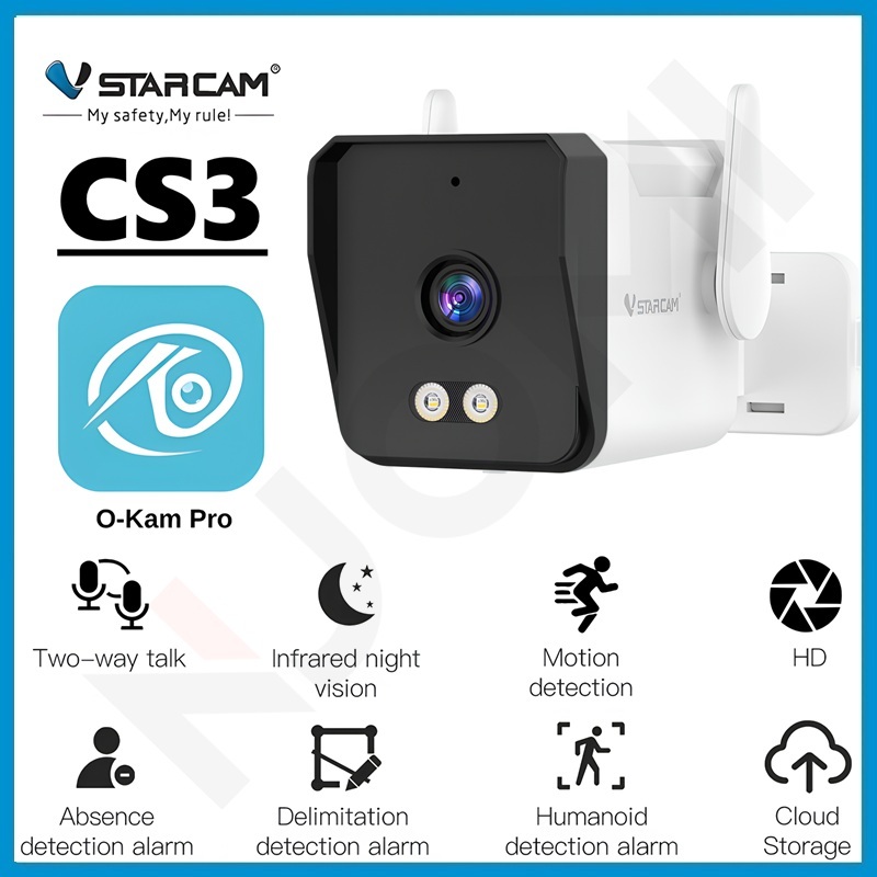 VSTARCAM CS3 WiFi SUPER HD 1296P 3MP กล้องวงจรปิด มุมมองกว้าง ภาพคมชัด Outdoor Ai Security Camera