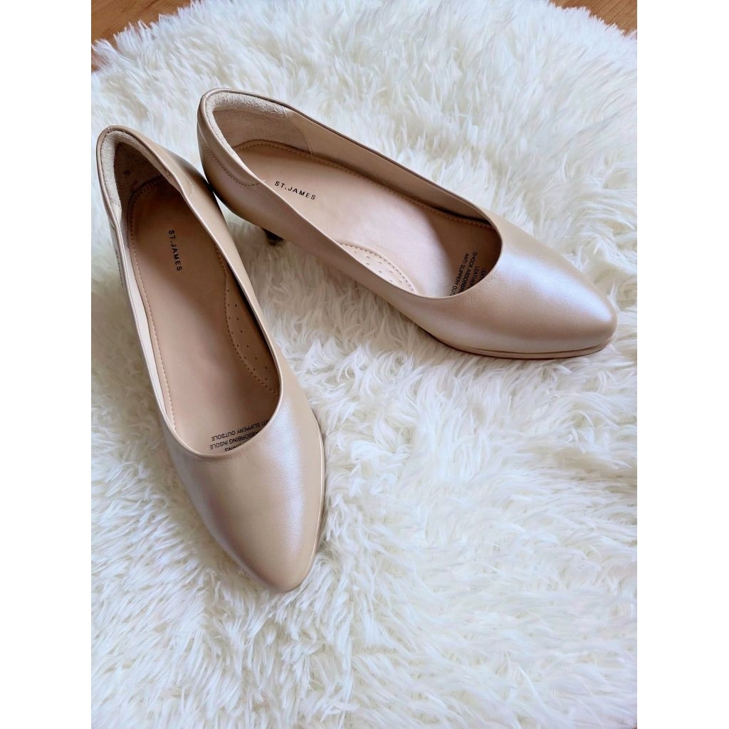 มือสองใส่1ครั้ง รองเท้า แบรนด์ ST.JAMESสี P.BEIGE  เบอร์ 39 รุ่น WINDSOR