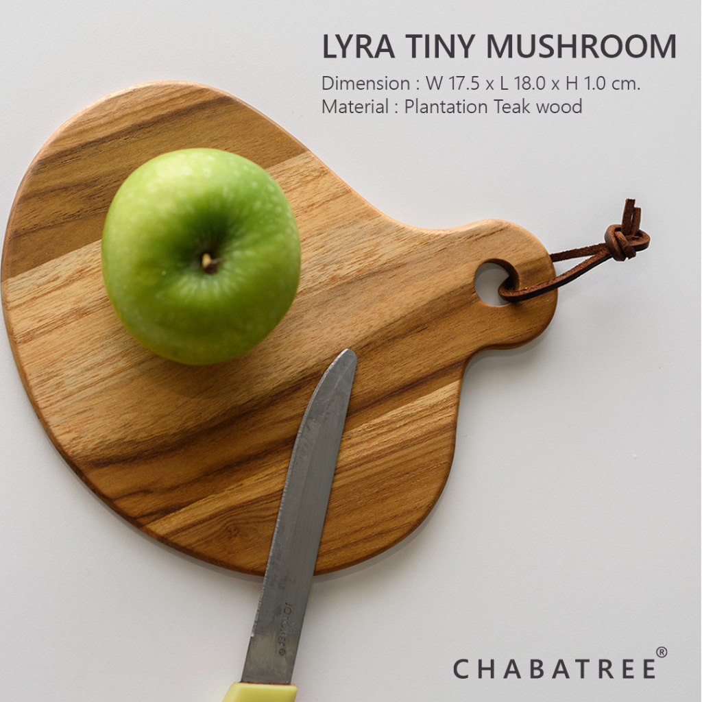 CHABATREE - LYRA TINY MUSHROOM เขียงไม้ สำหรับเสิร์ฟ เสิร์ฟชีส เสิร์ฟขนม (CU071)