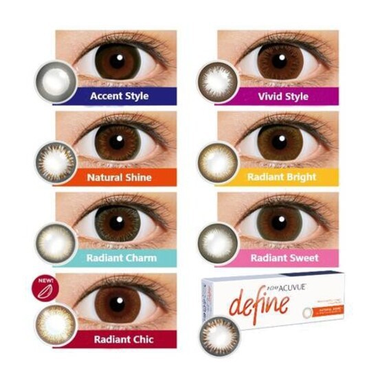 ACUVUE รุ่น 1 day Define  คอนแทคเลนส์สีรายเดือน (30P)