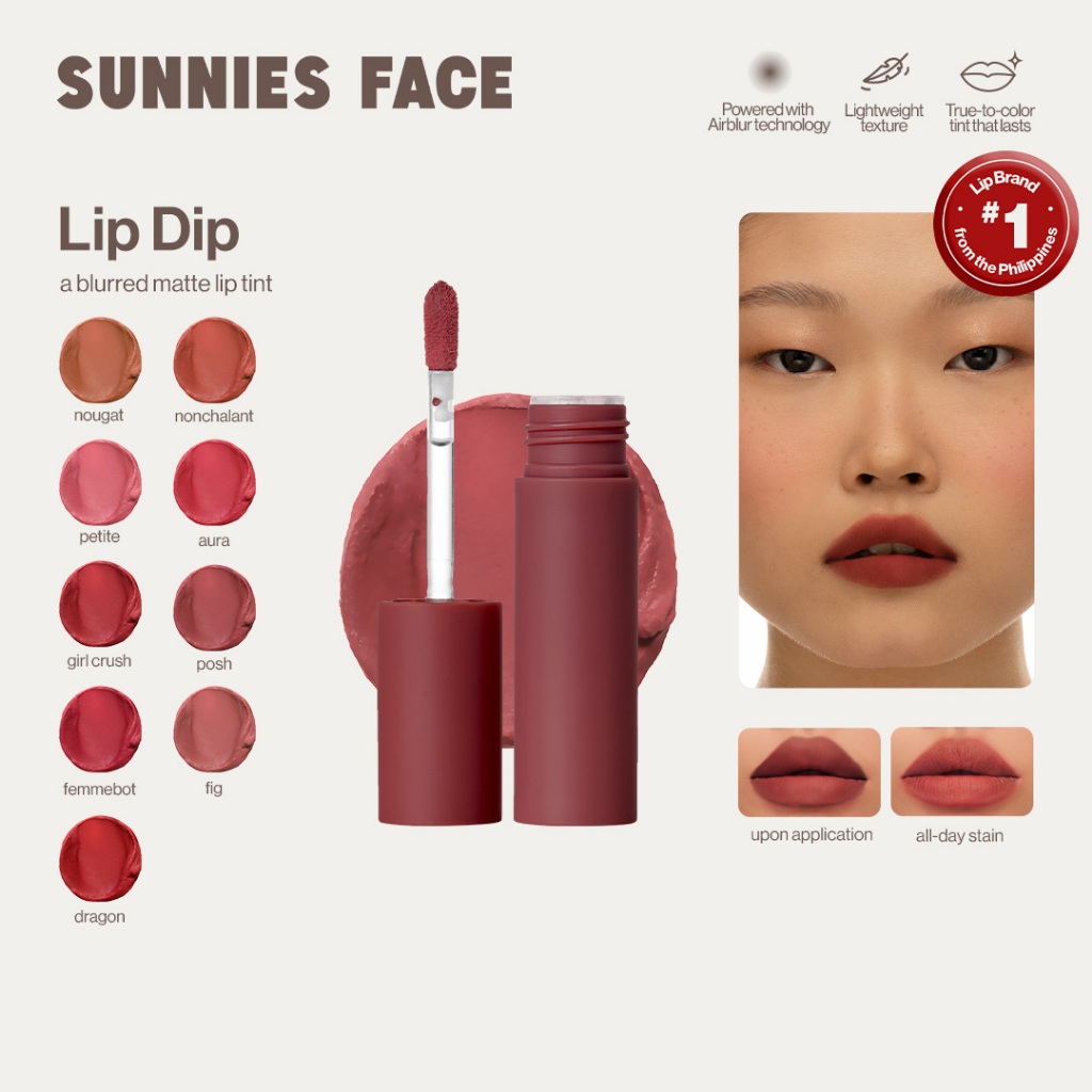Sunnies Face Lip Dip [ลิปทินต์แมตต์ เบลอริมฝีปาก]