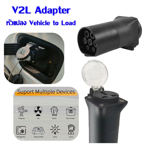 ส่งจากไทย V2L Adapter discharge จ่ายไฟออก เลือกได้ สำหรับรถยนต์ไฟฟ้า BYD MG NETA ORA AION HAVAL