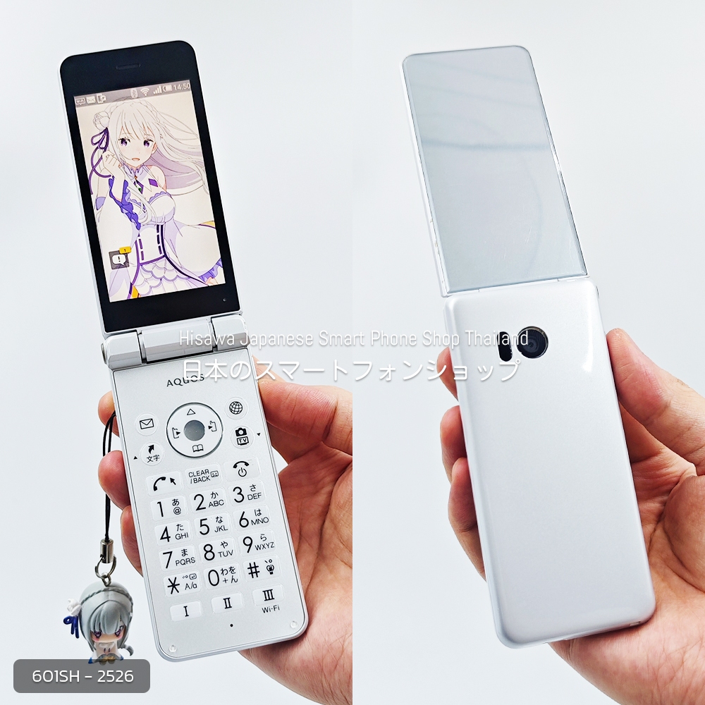 SHARP AQUOS K-TAI 2 (601SH) สีขาว มือถือฝาพับญี่ปุ่น โทรในไทยได้ หายาก - SoftBank #2526