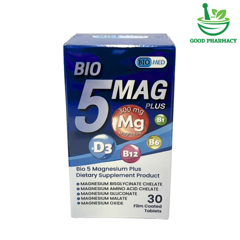 BIOMED BIO 5 MAGNESIUM PLUS (ไบโอ 5 แมกนีเซียม พลัส) จำนวน 30 เม็ด