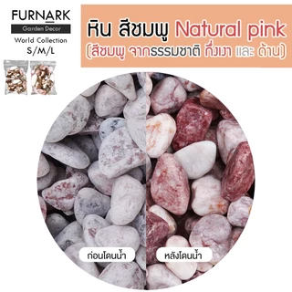 Furnark หินสีชมพู XS / S / SM / M / L Natural Pink หินนำเข้า พรีเมี่ยม คุณภาพ ราคาถูก 250g 500g 1kg